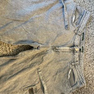 Wild Fable Gray Denim Baggy Wide Leg Jean with Side Pockets/Stings High Rise